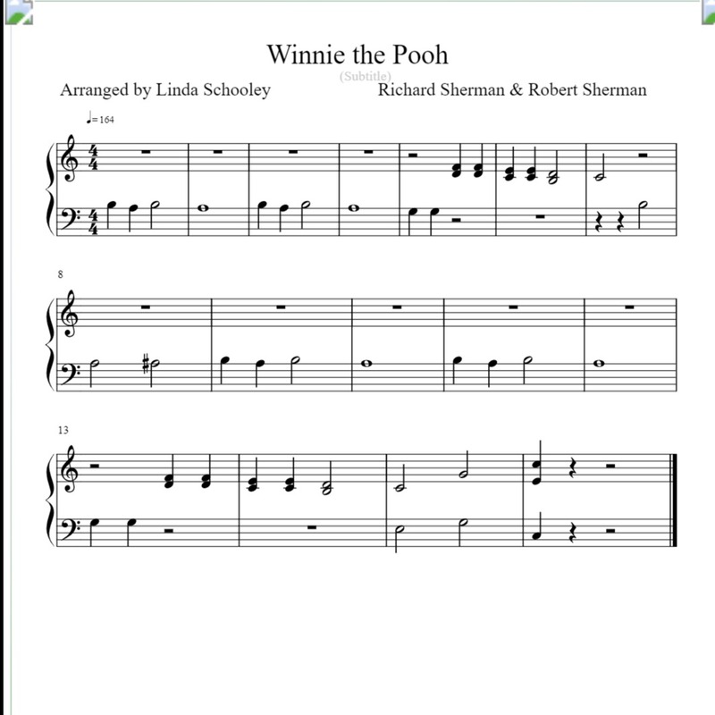 Cover Art for "Winnie The Pooh (arr. Linda Schooley)" by Richard M. Sherman