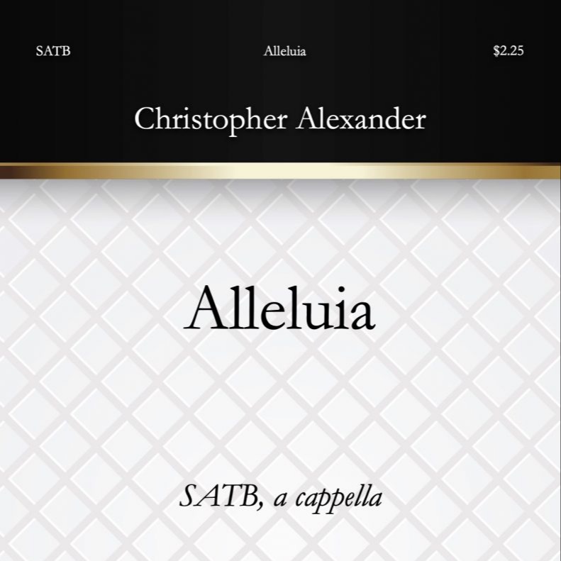 Cover Art for "Alleluia" by Christopher Alexander