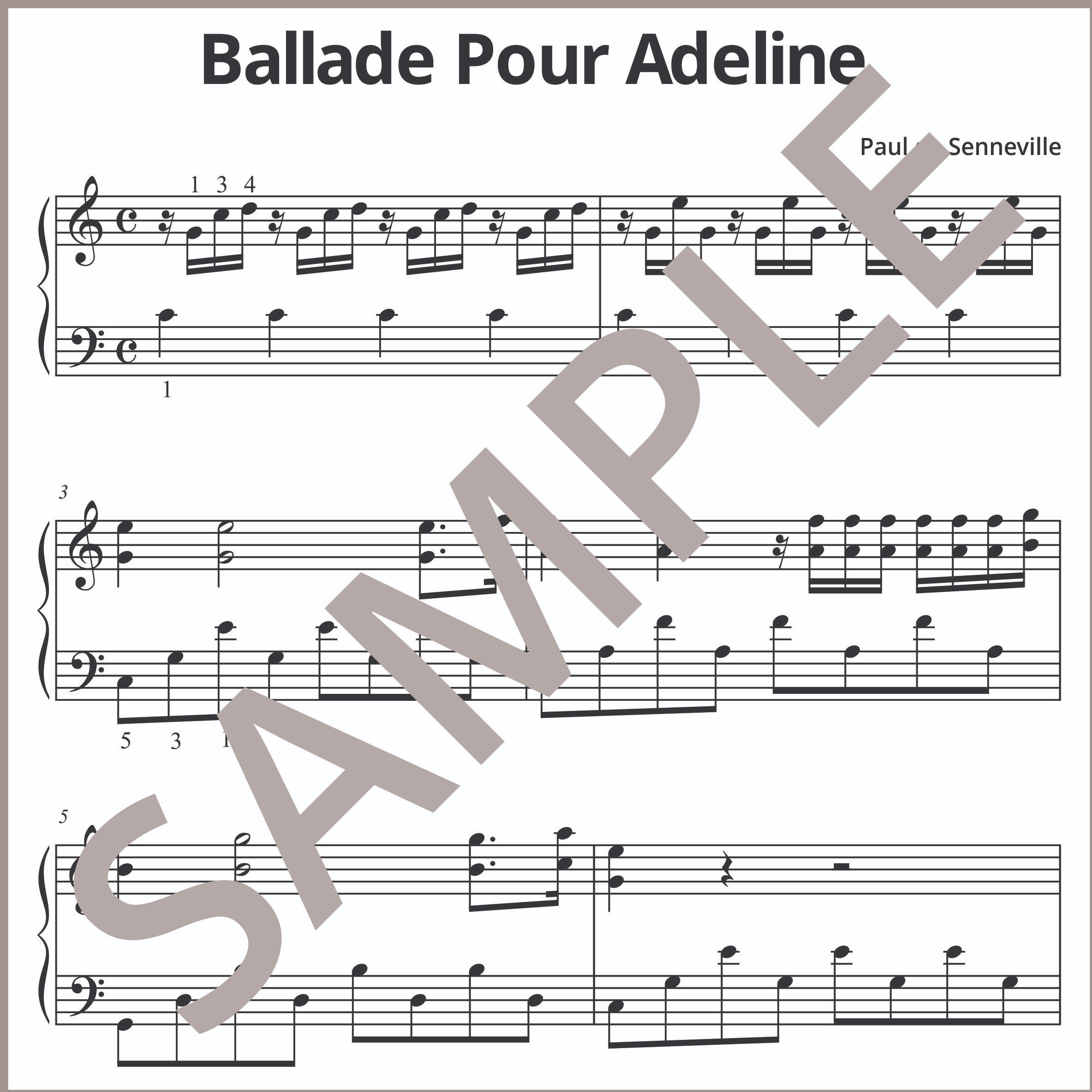 Cover Art for "Ballade Pour Adeline (arr. Jane Stavrinoudis)" by Richard Clayderman