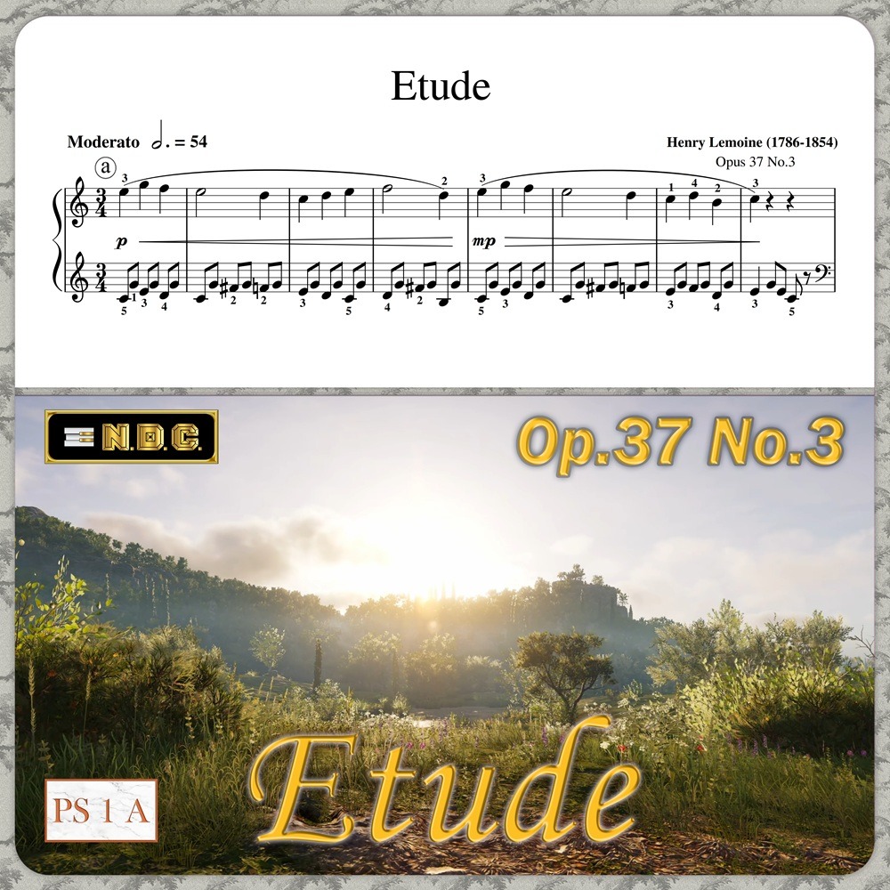 Carátula para "Etude in C Major Op.37 No.3 by Henry Lemoine (arr. Nikola D. Cirovic)" por Henry Lemoine