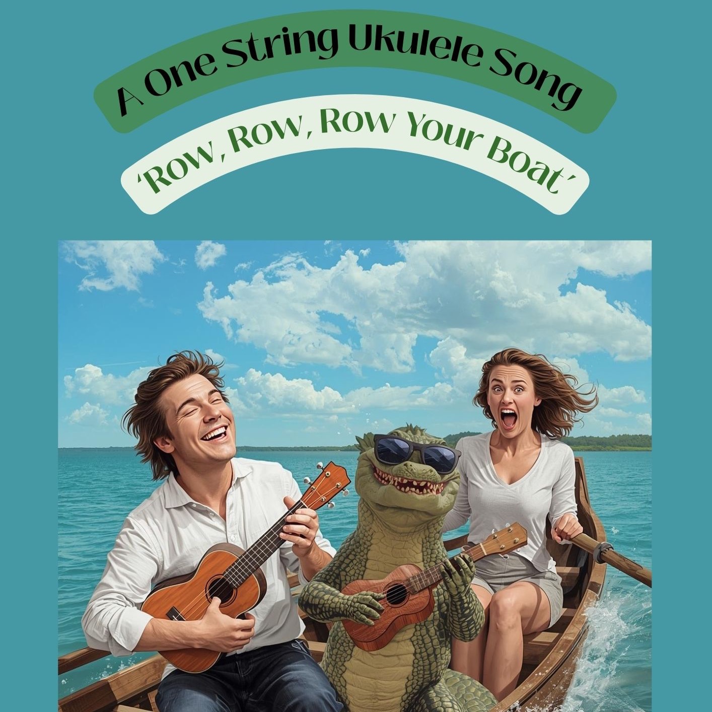 Couverture pour "Row, Row, Row Your Boat (A One String Ukulele Song) (arr. Danny Crocome)" par Traditional