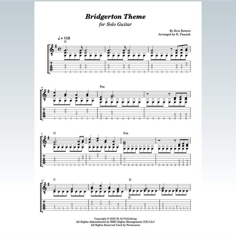 Carátula para "Bridgerton Theme (arr. Kenneth Pasciak)" por Kris Bowers