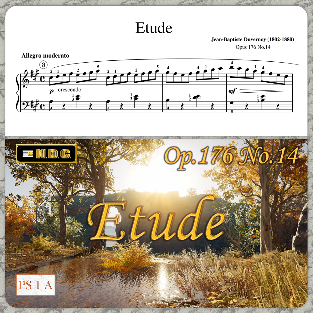 Cover Art for "Etude in A Major Op.176 No.14 by Jean-Baptiste Duvernoy (arr. Nikola D. Cirovic)" by Jean-Baptiste Duvernoy