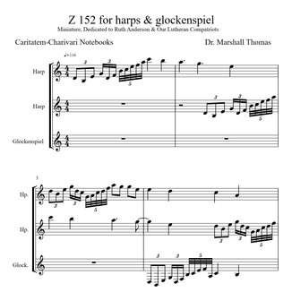 Cover Art for "Z 152 for harps & glockenspiel" by Celebrity Chamber Players