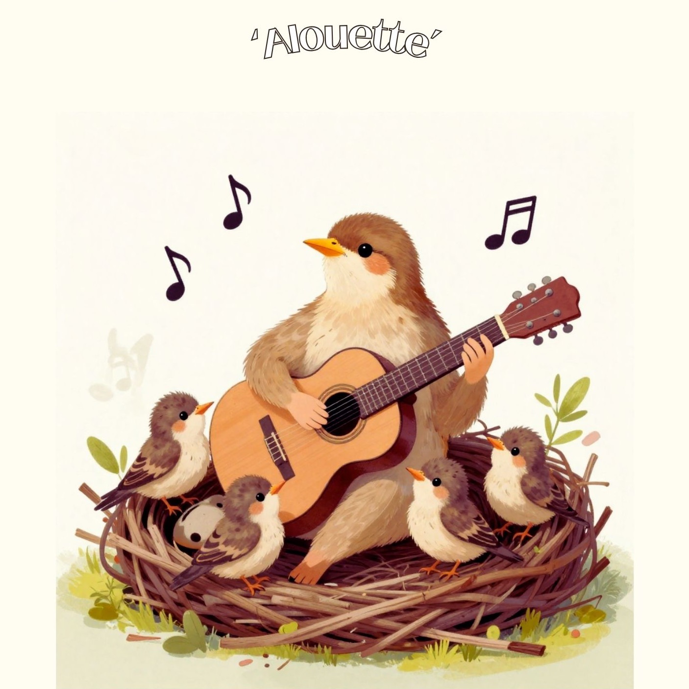 Cover Art for "Alouette (A Three String Guitar Song) (arr. Danny Crocome)" by Traditional