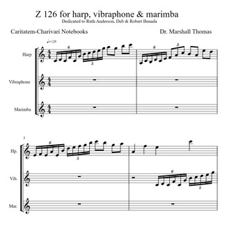 Carátula para "Z 126 for harp, vibraphone & marimba" por Celebrity Chamber Players