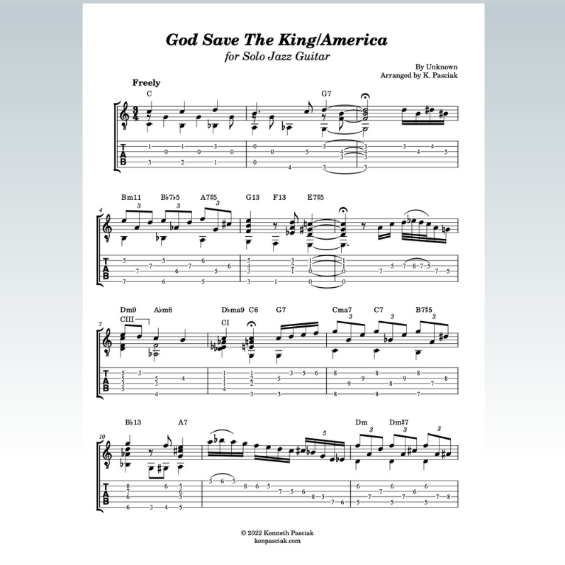 Cover Art for "God Save The King/America (arr. Kenneth Pasciak)" by Unknown