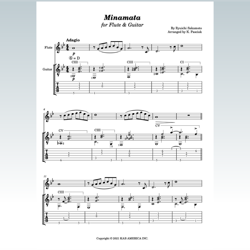 Cover Art for "Minamata (arr. Kenneth Pasciak)" by Ryuichi Sakamoto