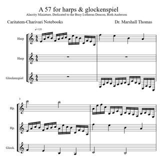 Abdeckung für "A 57 for harps & glockenspiel" von Celebrity Chamber Players
