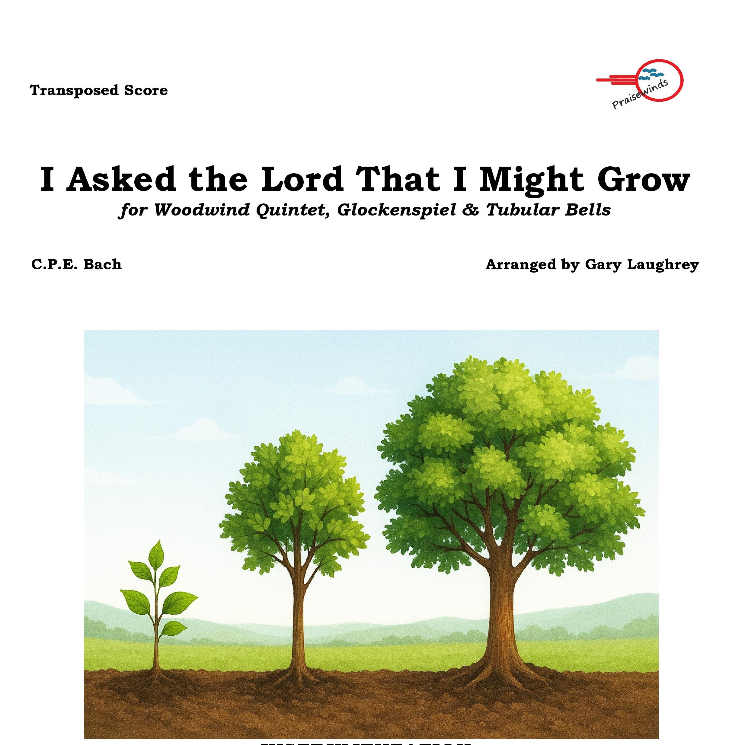 Abdeckung für "I Asked the Lord That I Might Grow (arr. Gary Laughrey)" von C.P.E. Bach
