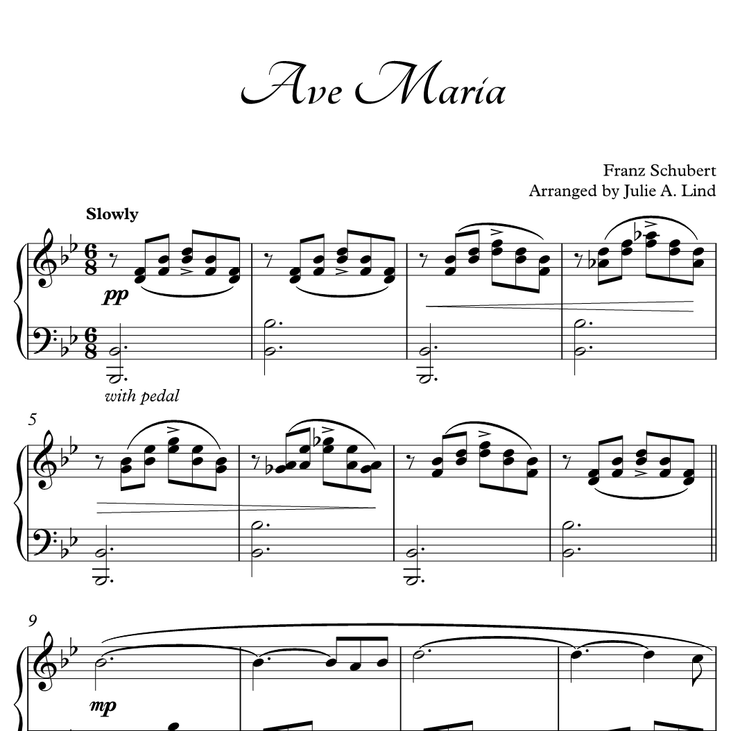 Cover Art for "Ave Maria (arr. Julie A Lind)" by Julie A Lind