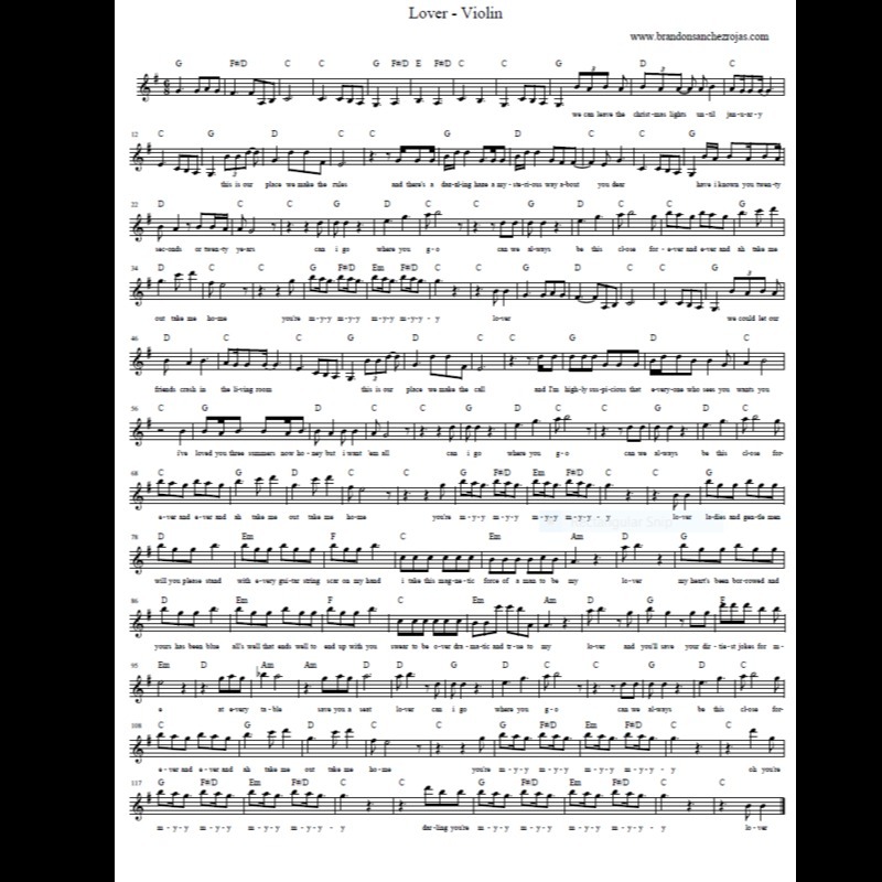 Carátula para "Lover - Guitar" por BSR