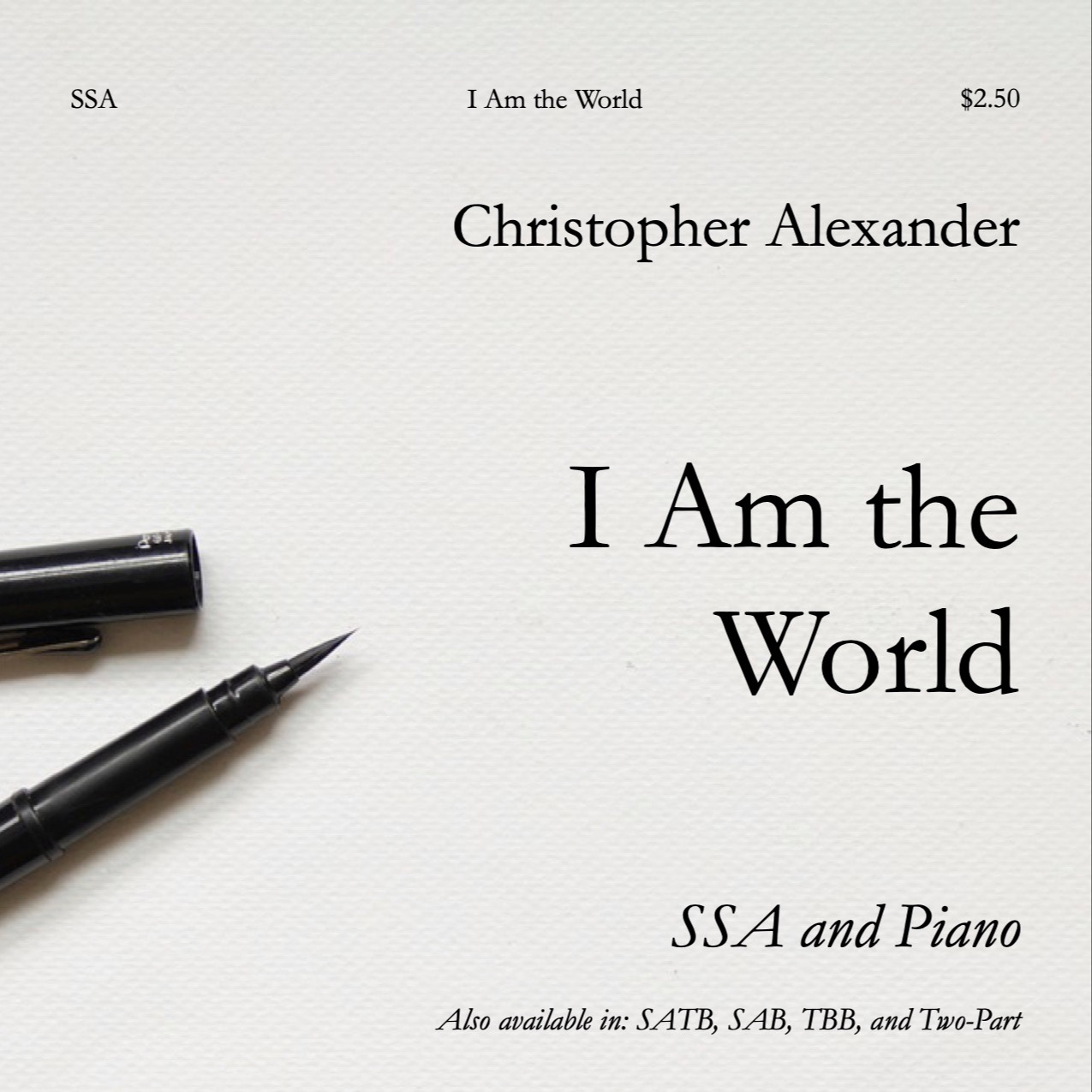 Cover Art for "I Am the World (SSA)" by Christopher Alexander
