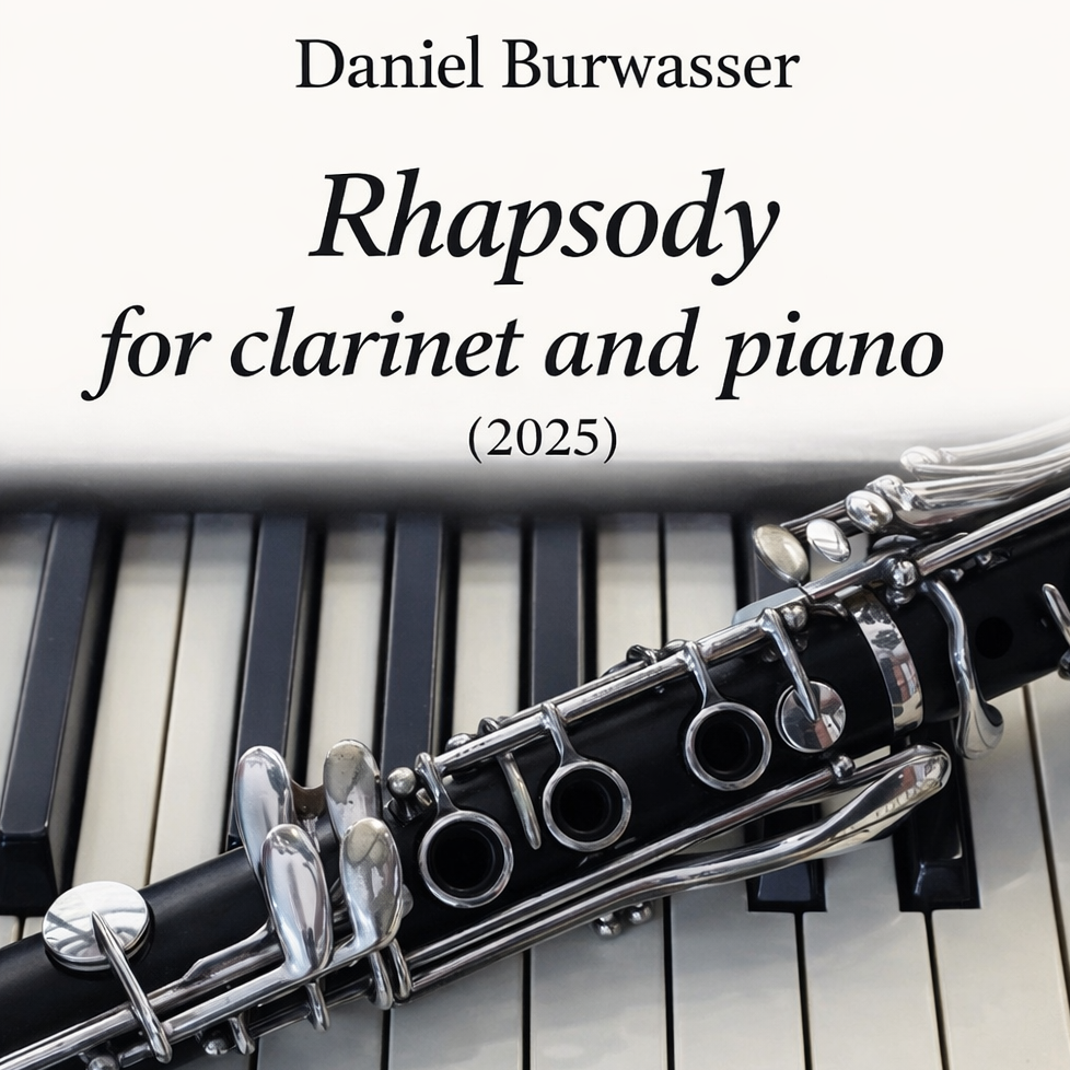 Cover Art for "Rhapsody for clarinet and piano" by Daniel Burwasser