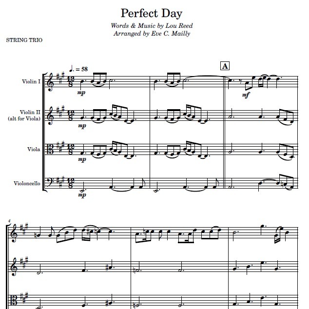Abdeckung für "Perfect Day (arr. Eve C. Mailly - Zene Strings)" von Lou Reed