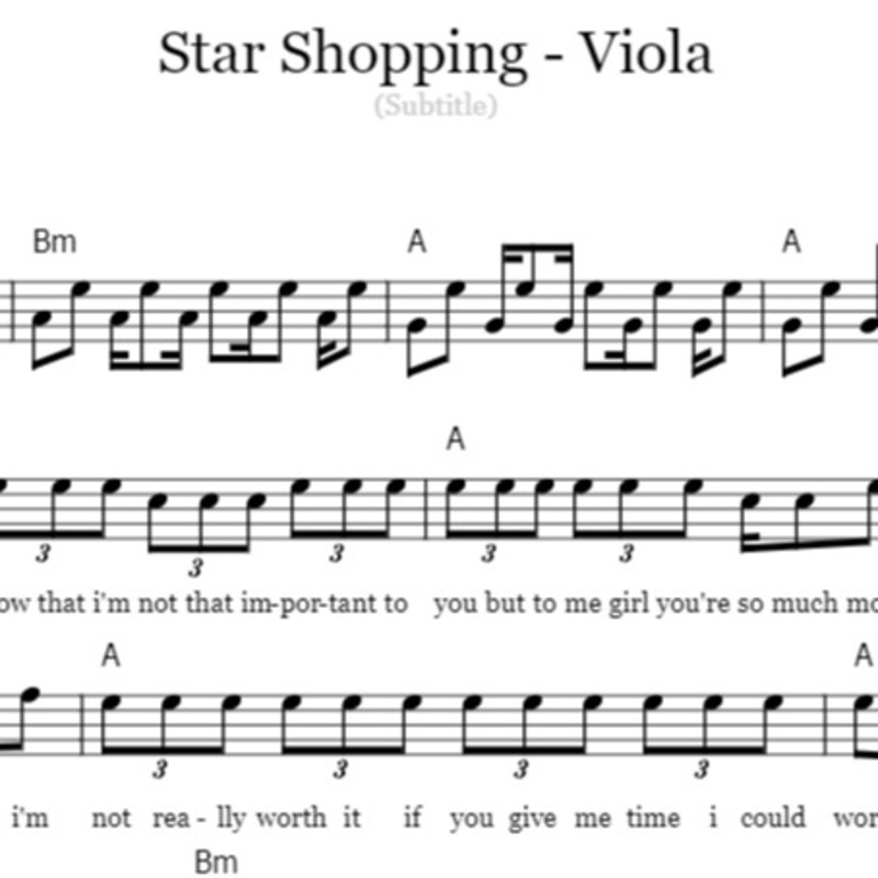 Cover Art for "Star Shopping - Viola" by BSR