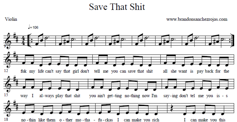 Abdeckung für "Save That Shit" von BSR