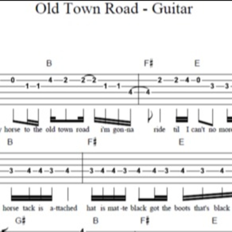Carátula para "Old Town Road - Guitar" por BSR