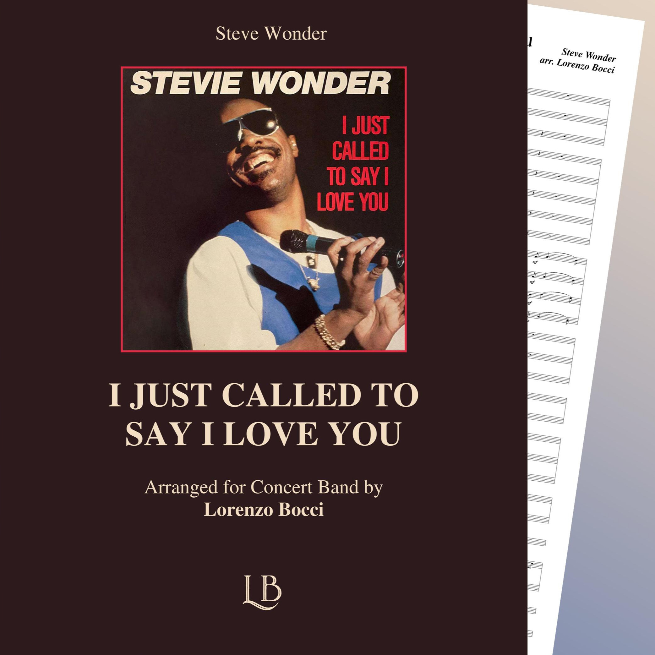 Cover Art for "I Just Called To Say I Love You (arr. Lorenzo Bocci)" by Stevie Wonder