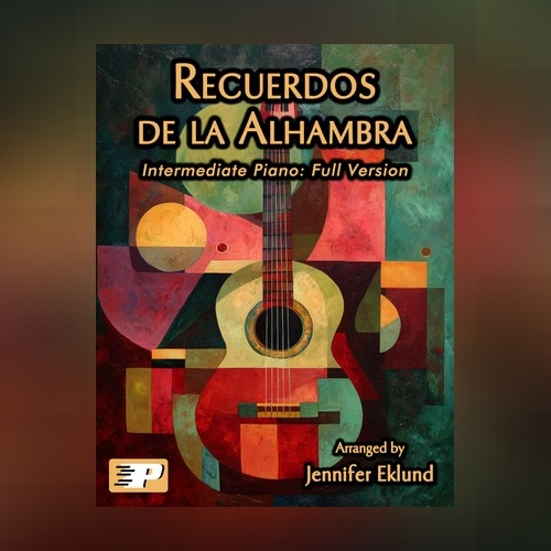 Cover Art for "Recuerdos de la Alhambra (Intermediate Piano: Full Version) (arr. Jennifer Eklund)" by Francisco Tárrega