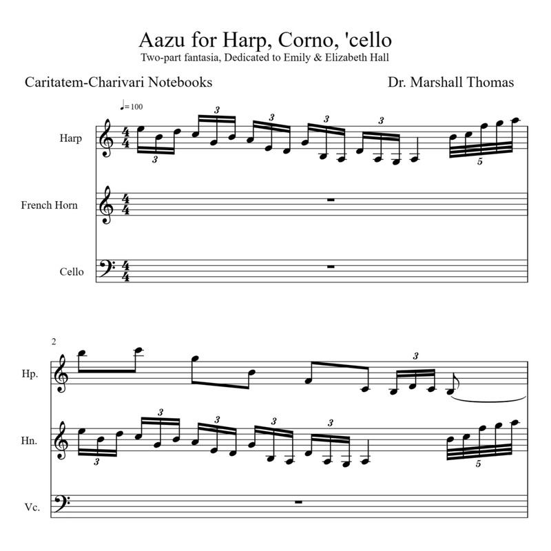 Couverture pour "Aazu for Harp, Corno, 'cello" par Celebrity Chamber Players