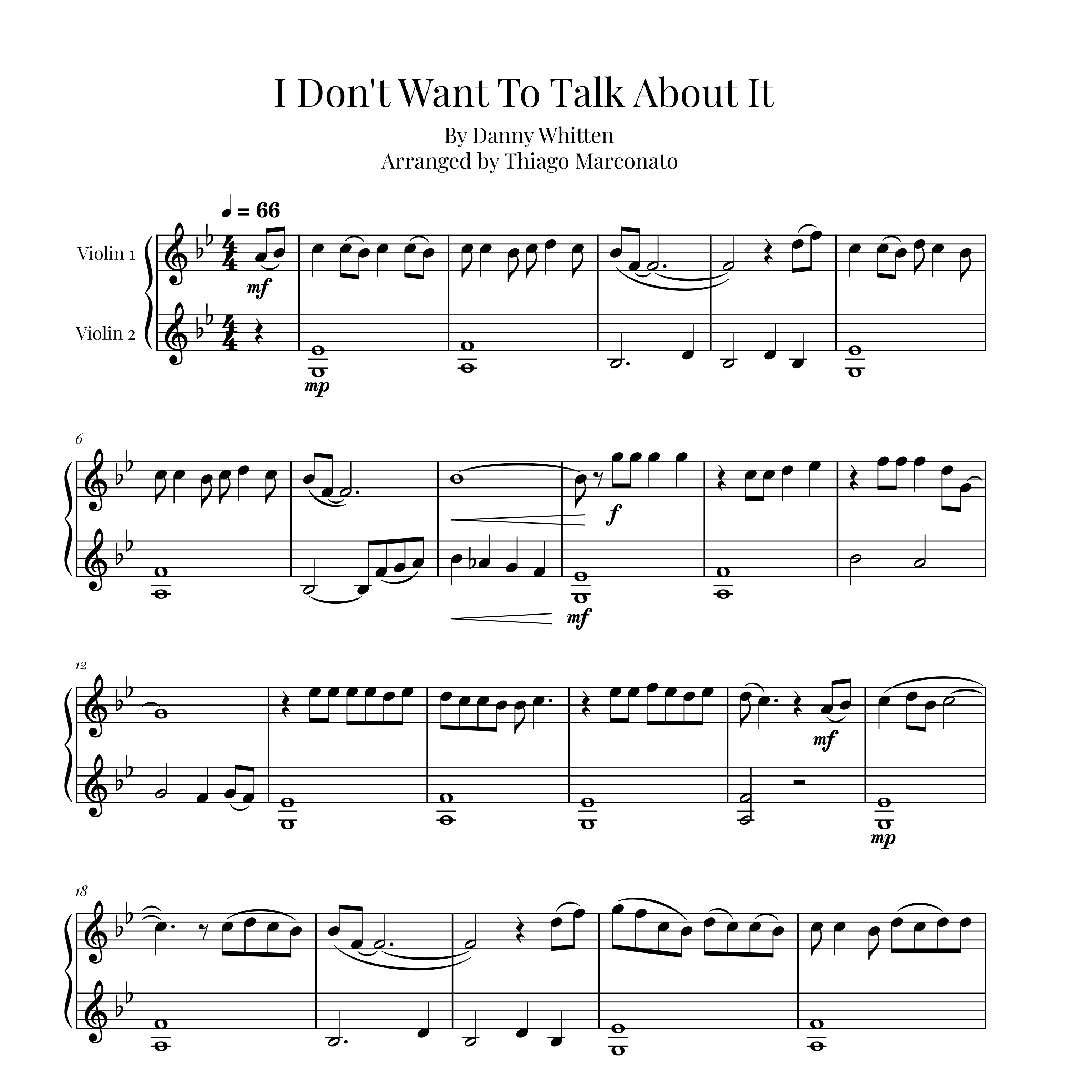 Cover Art for "I Don't Want To Talk About It (arr. Thiago Marconato)" by Rod Stewart