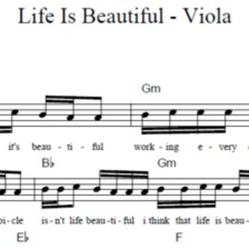 Couverture pour "Life Is Beautiful - Viola" par BSR