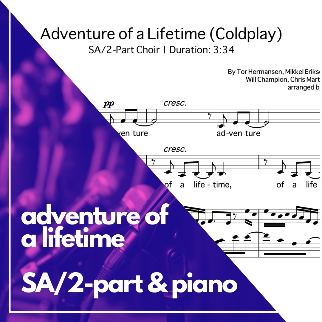 Cover Art for "Adventure Of A Lifetime (arr. Joseph Hollings)" by Coldplay