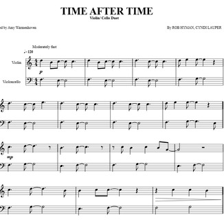 Abdeckung für "Time After Time (arr. Amy Warmenhoven)" von Cyndi Lauper