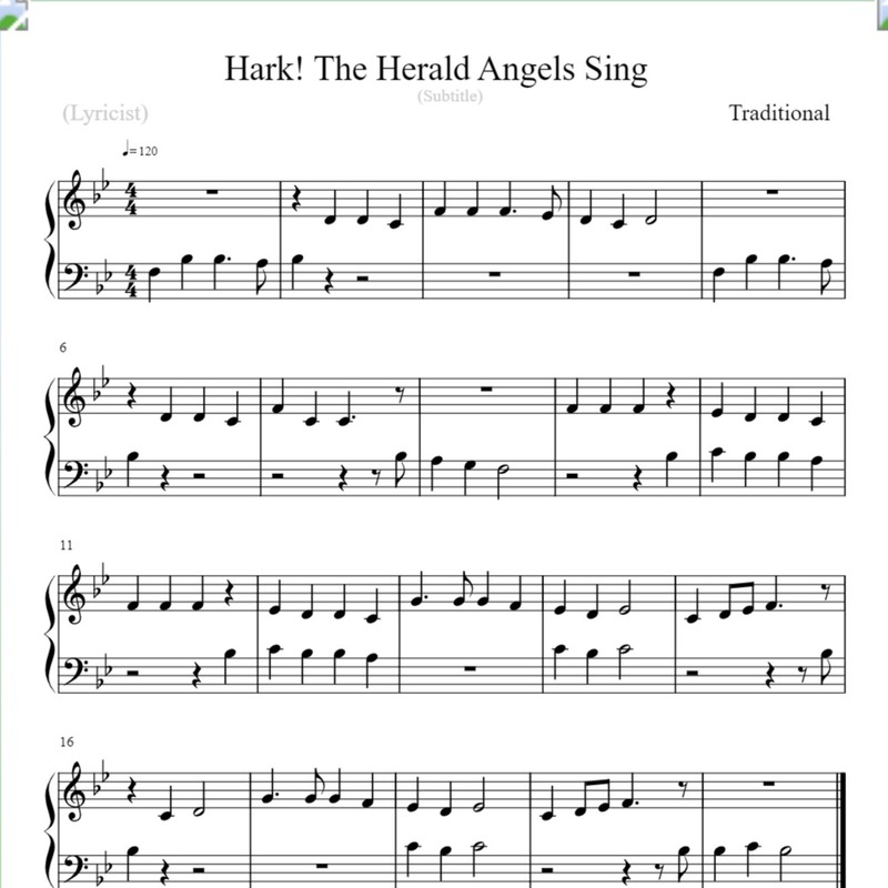 Cover Art for "Hark! The Herald Angels Sing (arr. Linda Schooley)" by Felix Mendelssohn Bartholdy