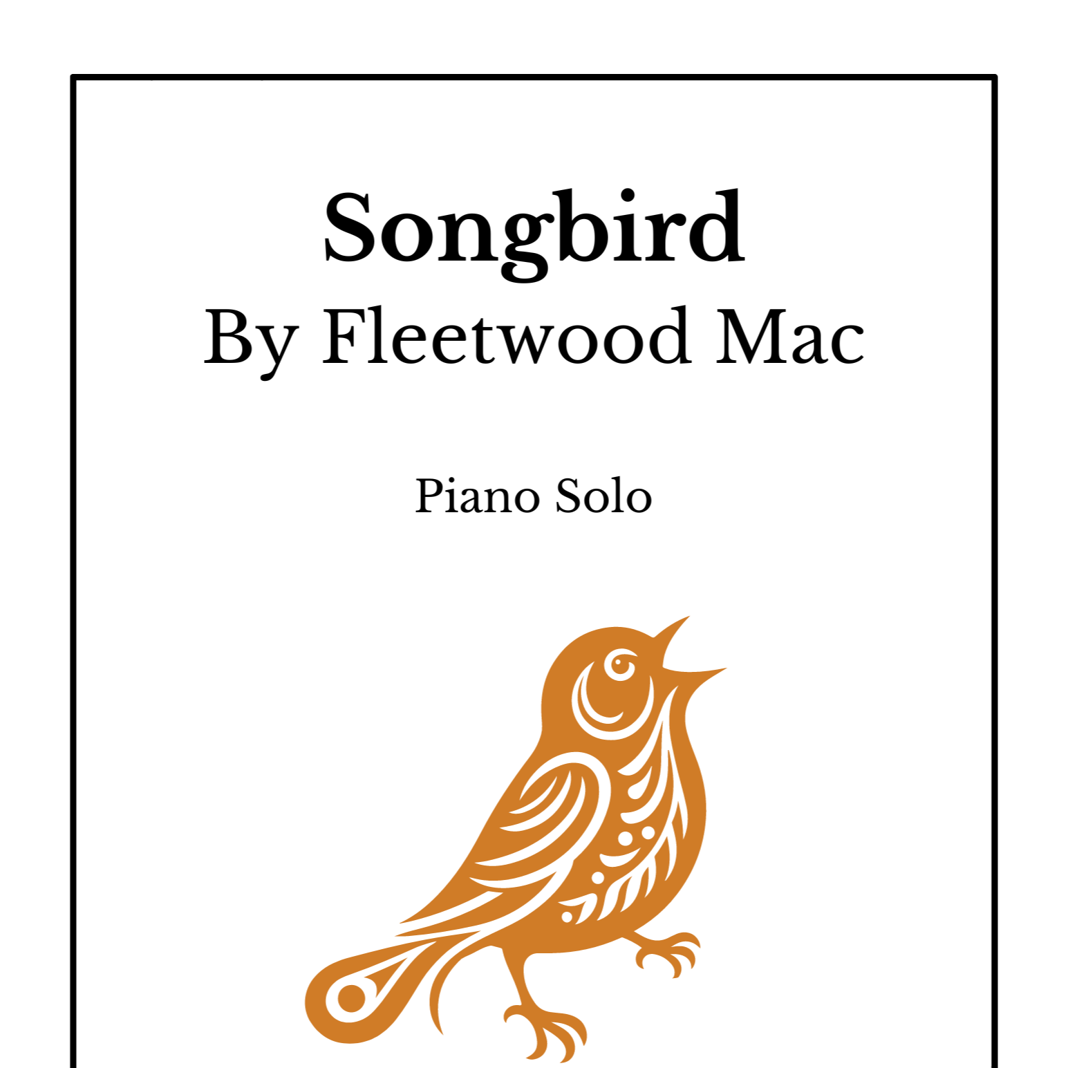 Carátula para "Songbird (arr. Vincent Frank)" por Fleetwood Mac