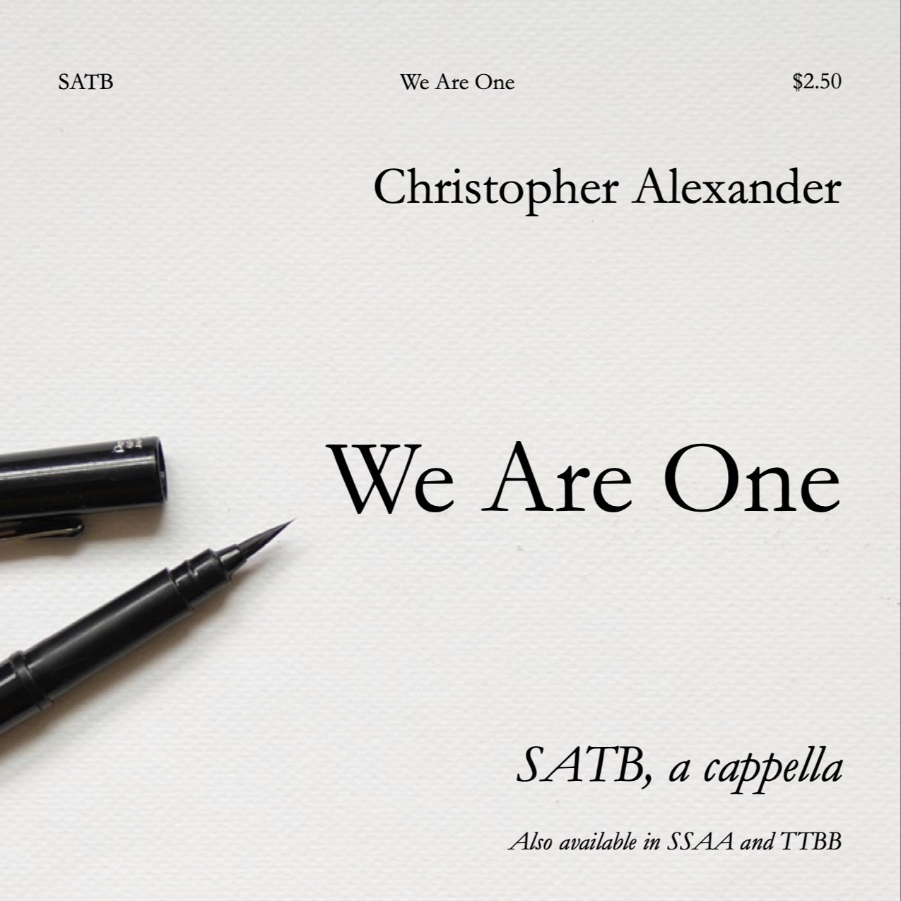 Cover Art for "We Are One (SATB)" by Christopher Alexander