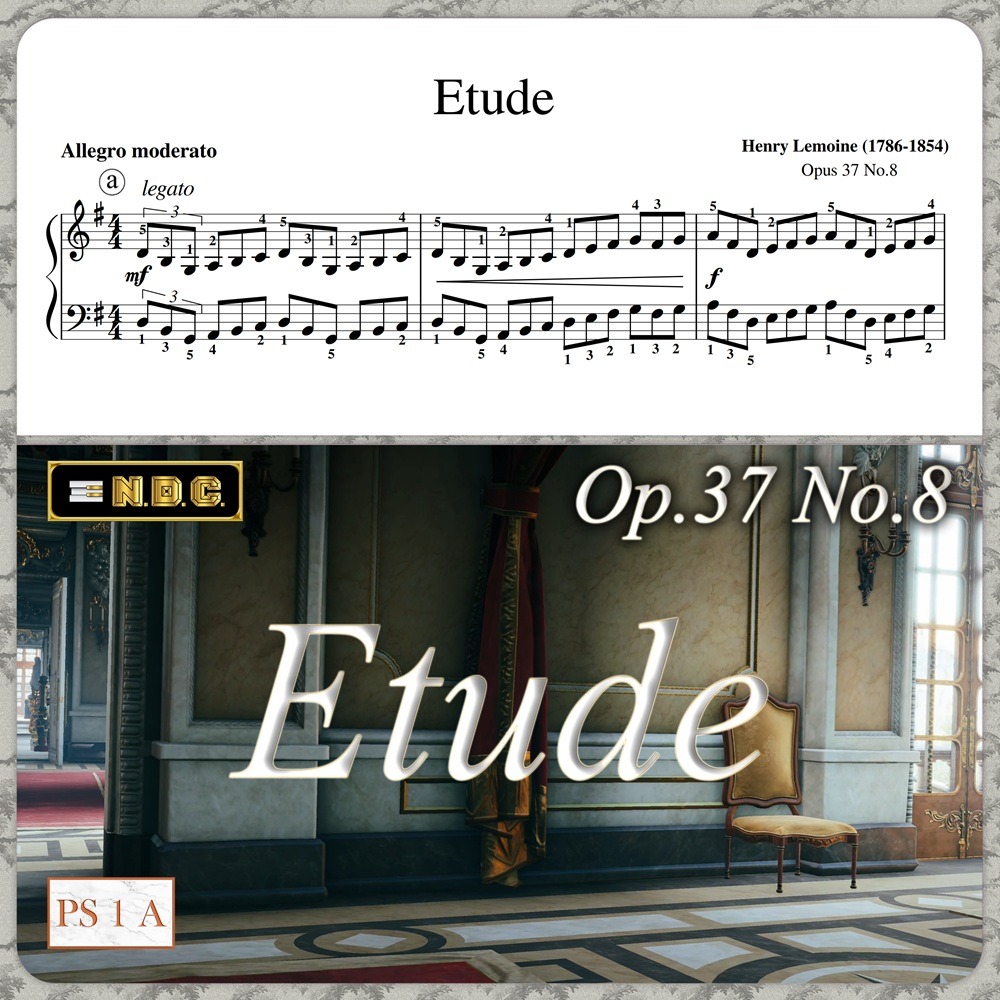 Carátula para "Etude in G Major Op.37 No.8 by Henry Lemoine" por Henry Lemoine