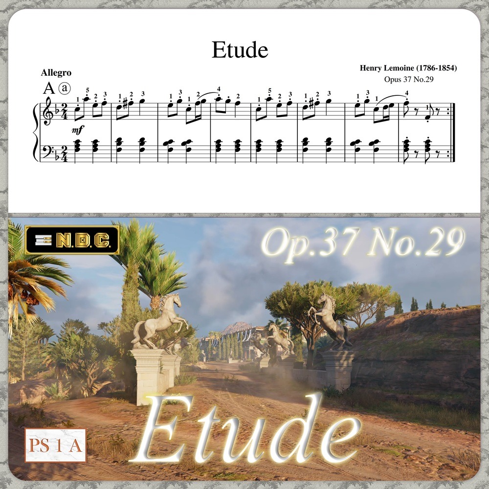 Carátula para "Etude in F Major Op.37 No.29 by Henry Lemoine (arr. Nikola D. Cirovic)" por Henry Lemoine