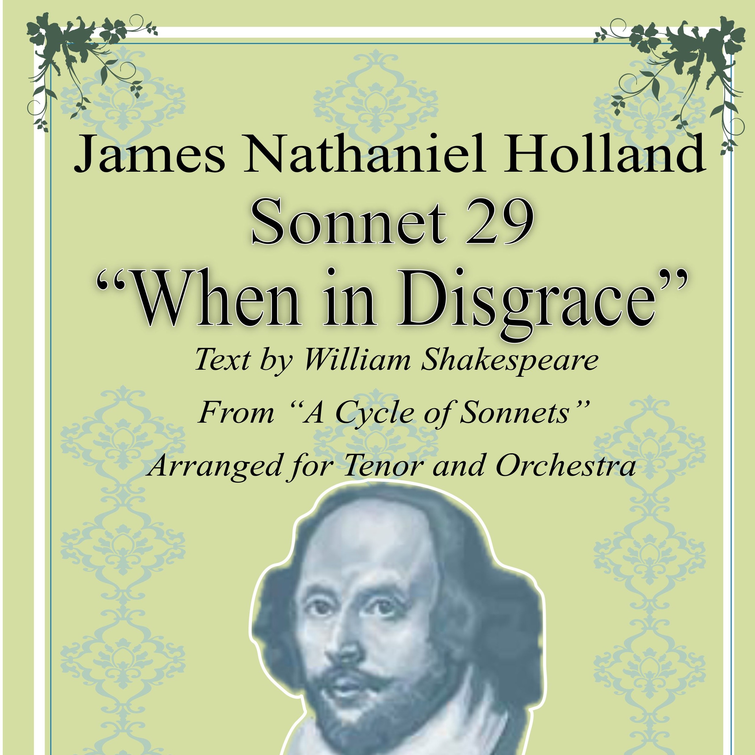 Abdeckung für "Sonnet 29 "When in Disgrace with Fortune and Men's Eyes" Art Song for Tenor and Orchestra" von James Nathaniel Holland