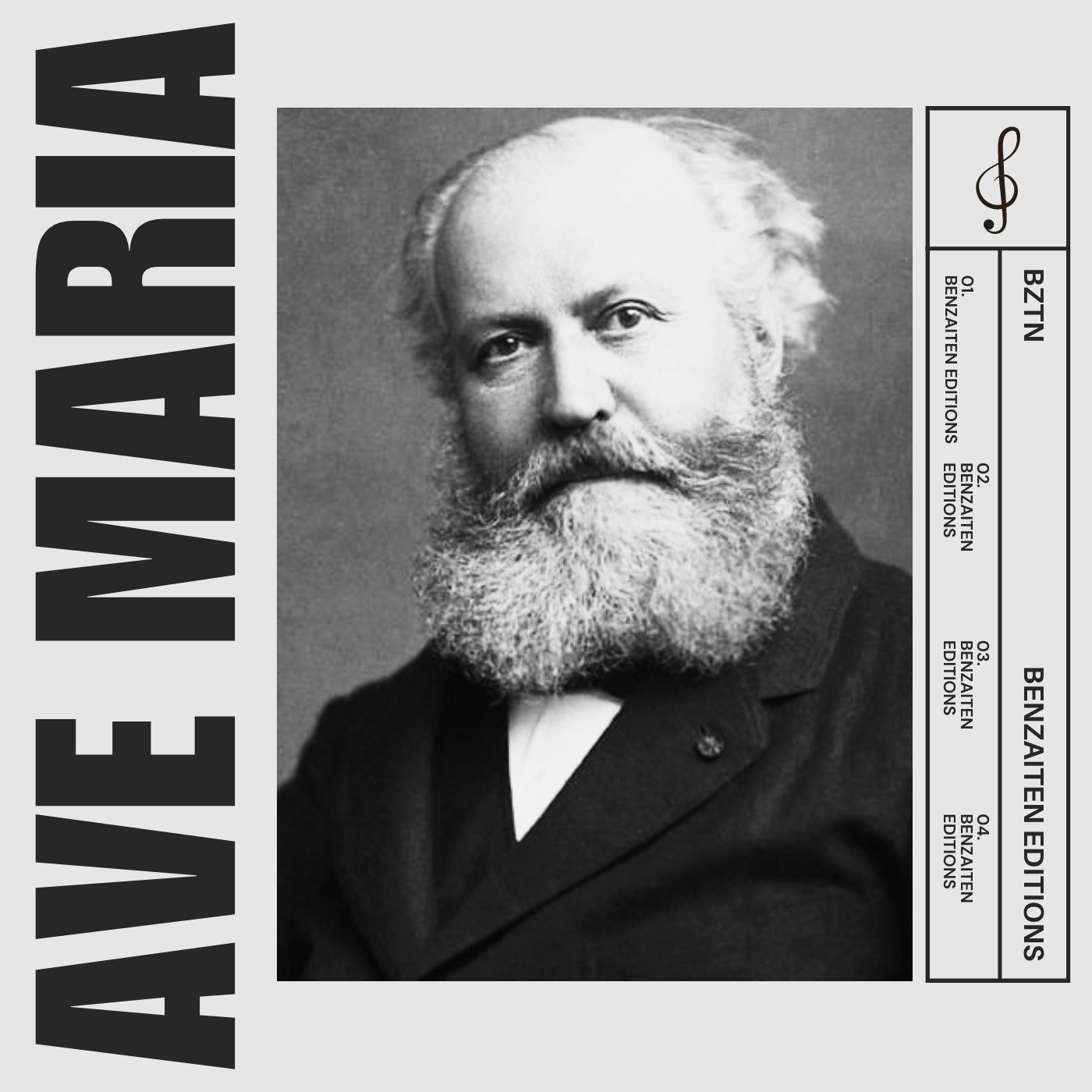 Cover Art for "Bach / Gounod Ave Maria in D major • contralto sheet music with piano accompaniment and chords (arr. Benzaiten Editions)" by Charles Gounod