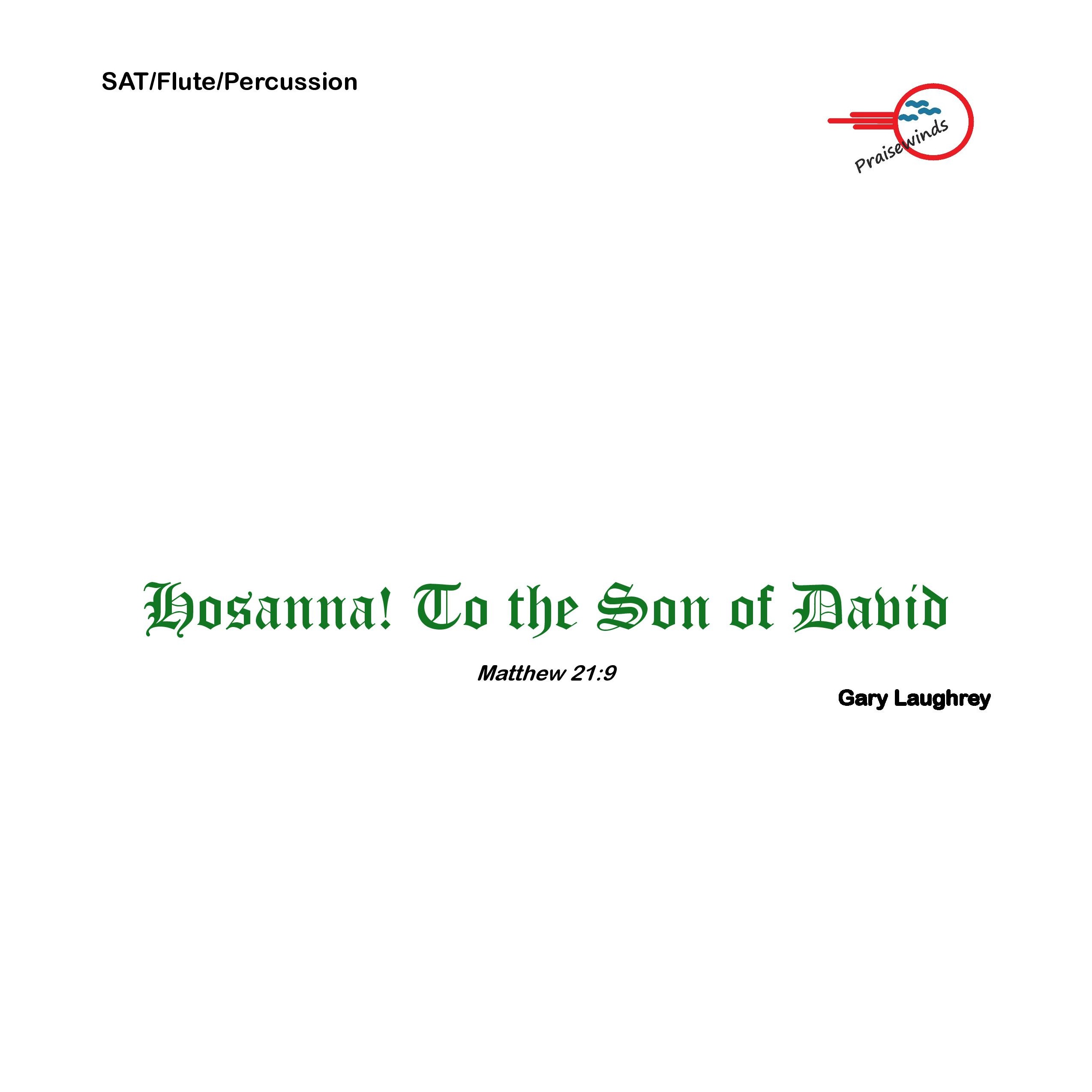 Carátula para "Hosanna! To the Son of David" por Gary Laughrey