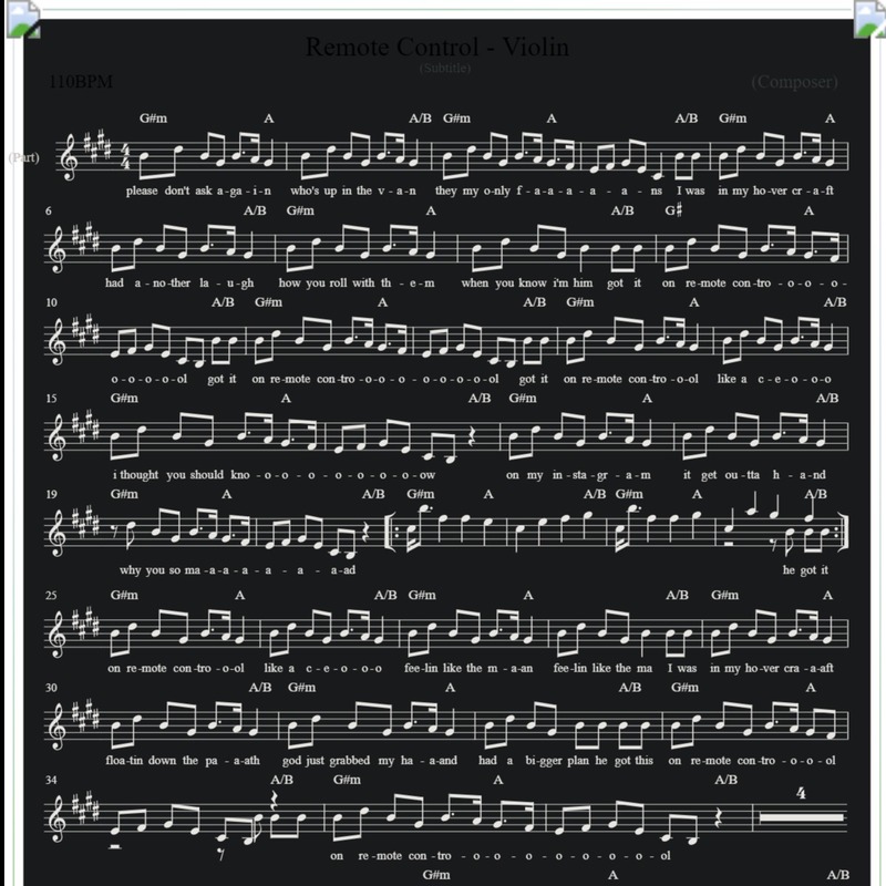 Abdeckung für "Remote Control - Violin" von BSR