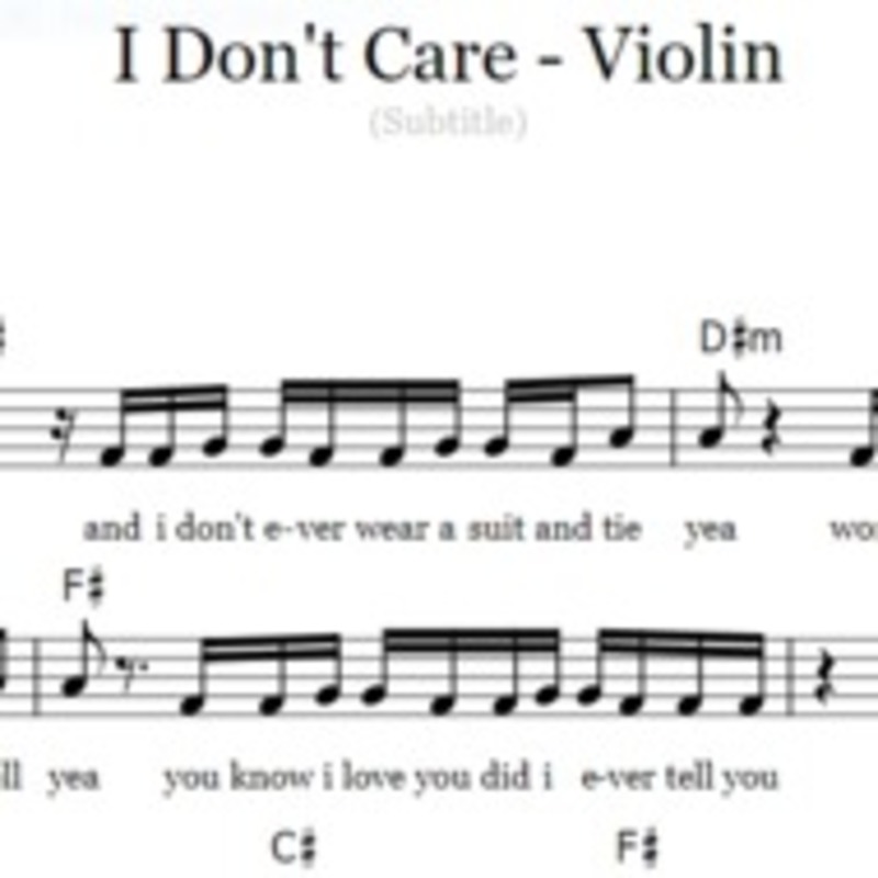 Abdeckung für "I Don't Care - Violin" von BSR