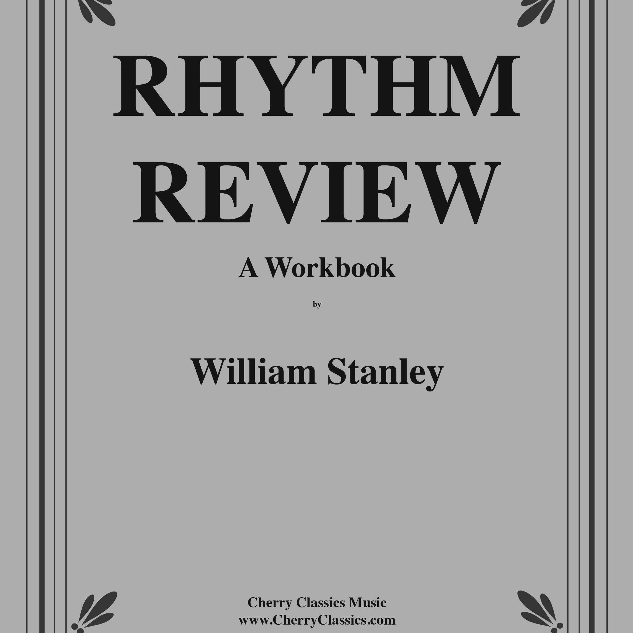 Couverture pour "Rhythm Review - A Workbook" par William Stanley