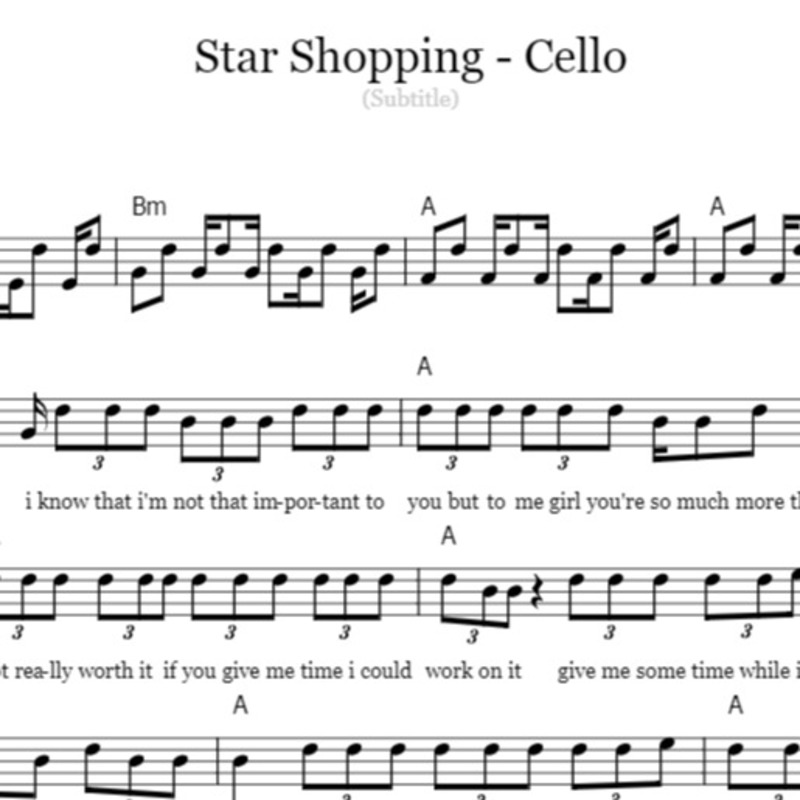 Cover Art for "Star Shopping - Cello" by BSR