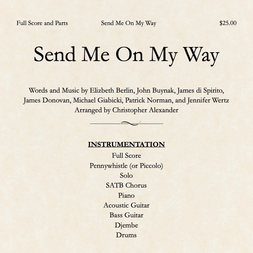 Send Me On My Way by Rusted Root Sheet Music for Performance Ensemble ...