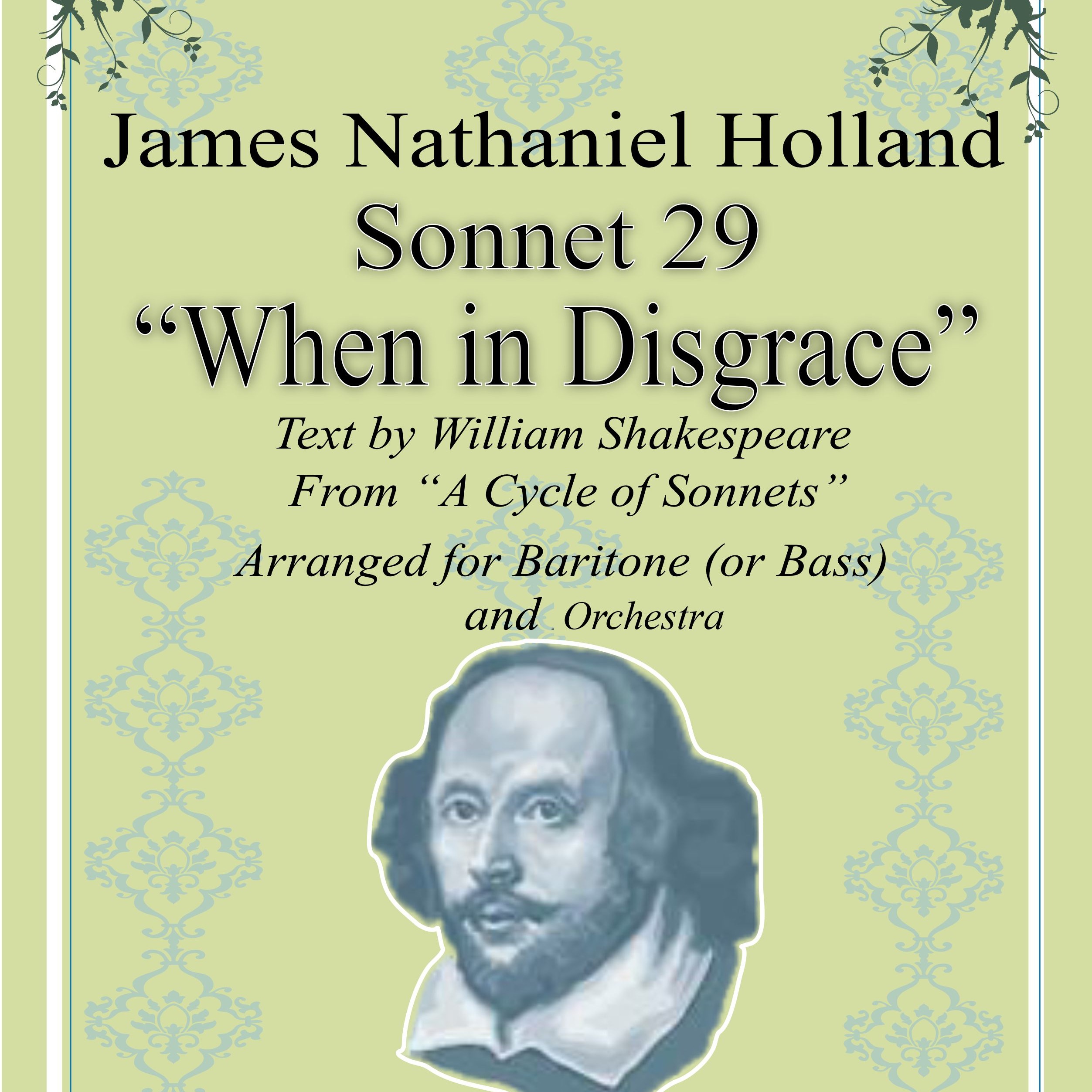 Abdeckung für "Sonnet 29 "When in Disgrace with Fortune and Men's Eyes" Art Song for Baritone (or Bass) and Orchest" von James Nathaniel Holland