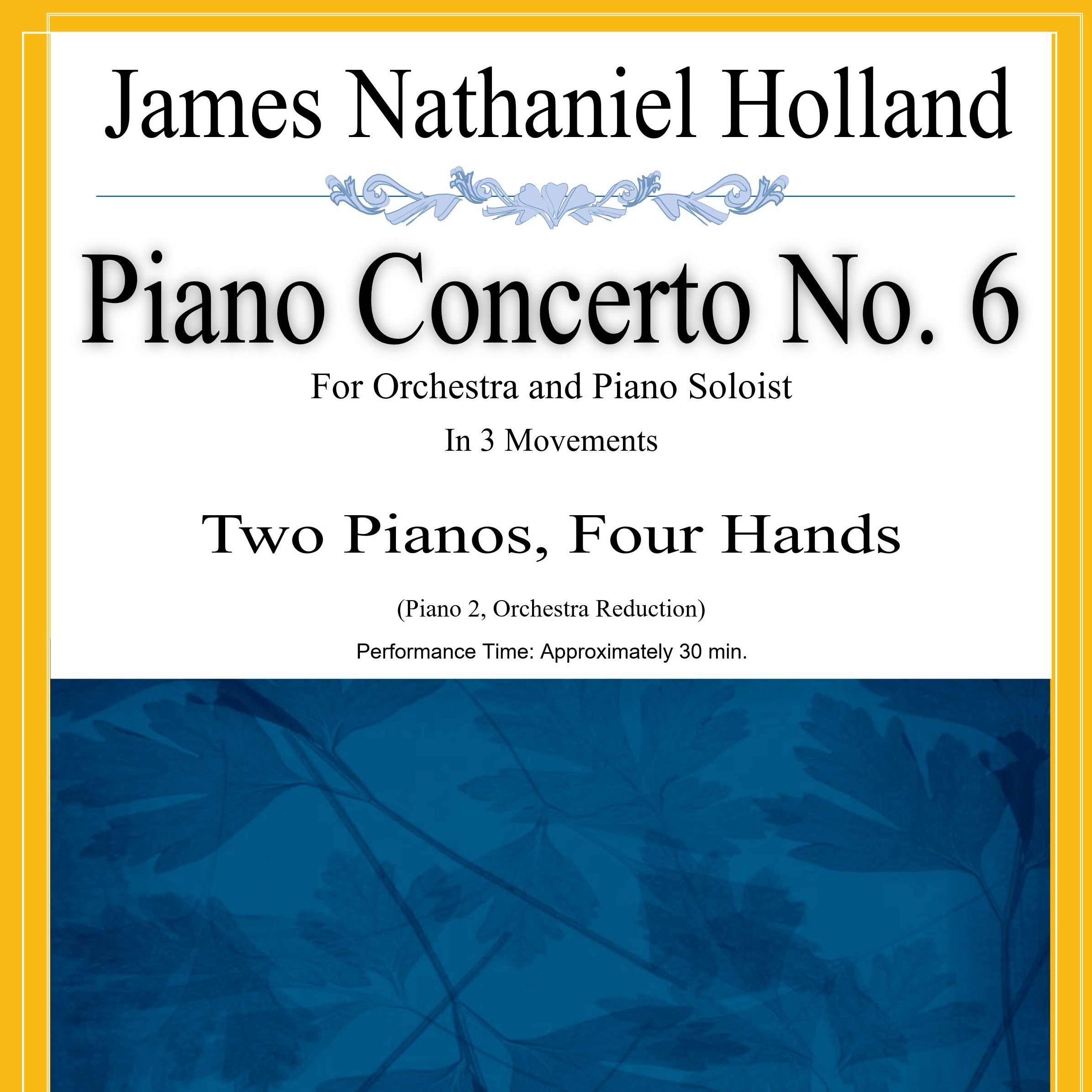 Abdeckung für "Piano Concerto No. 6, Two Pianos/Four Hands" von James Nathaniel Holland