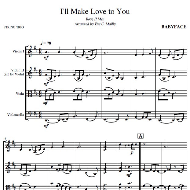 Cover Art for "I'll Make Love To You (arr. Eve C. Mailly - Zene Strings)" by Boyz Ii Men