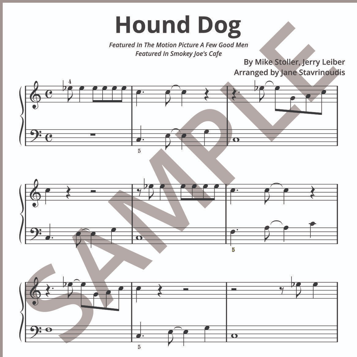 Carátula para "Hound Dog (arr. Jane Stavrinoudis)" por Elvis Presley