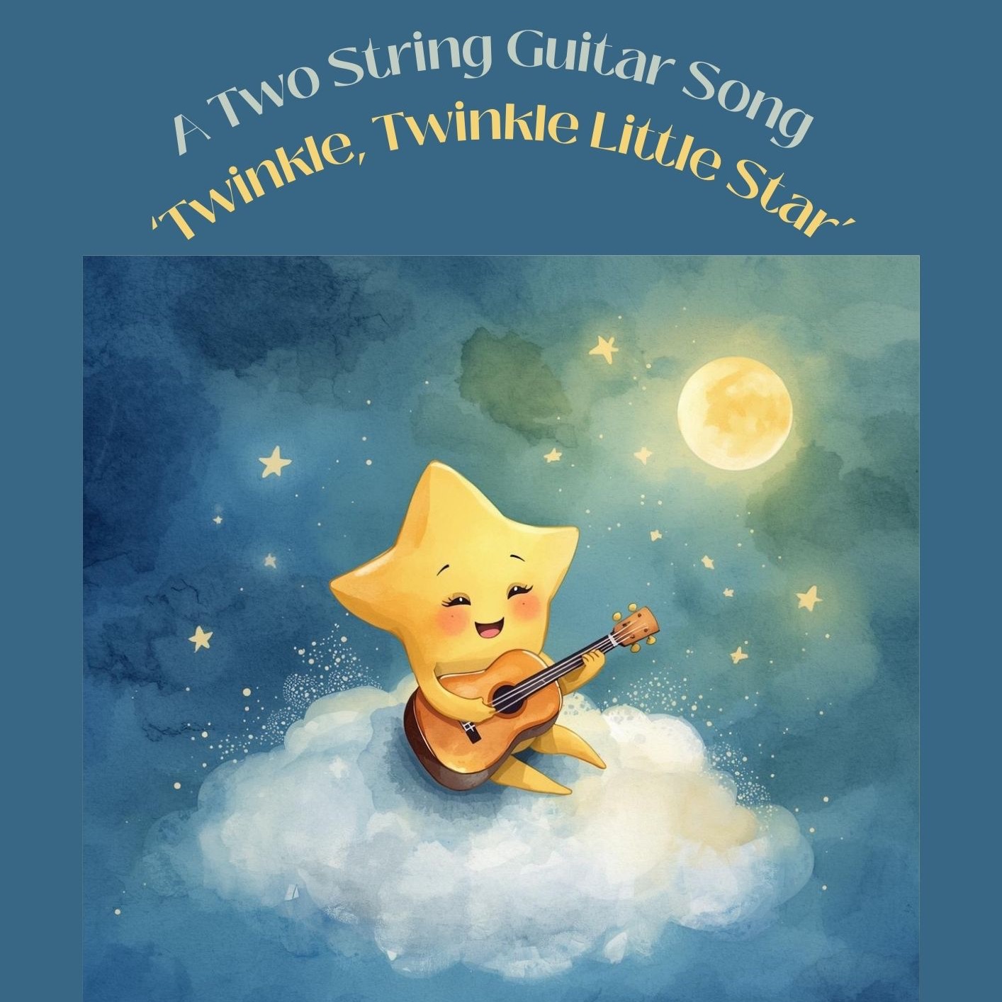 Abdeckung für "Twinkle, Twinkle Little Star (A Two String Guitar Song) (arr. Danny Crocome)" von Traditional