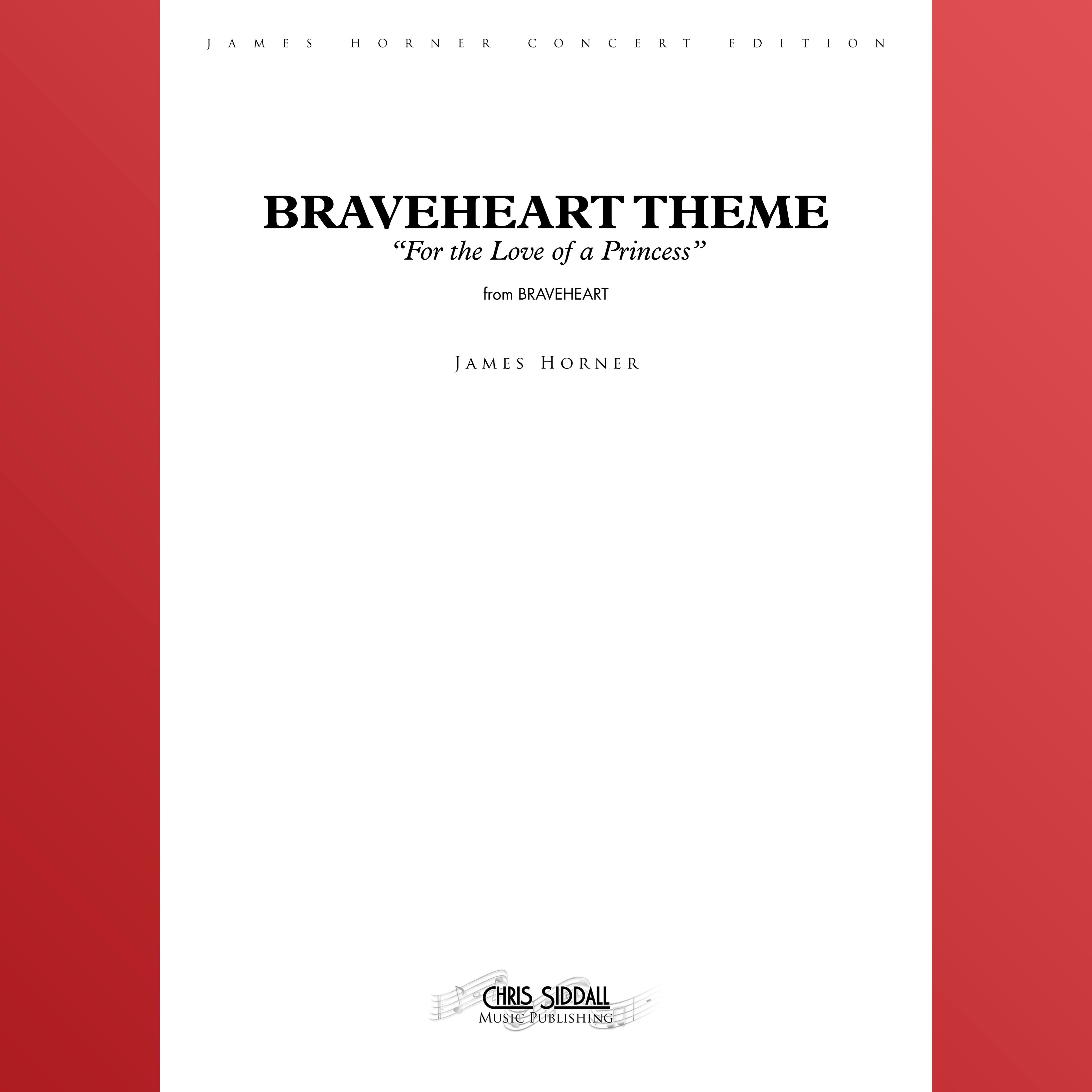 Cover Art for "For The Love Of A Princess - Score Only (arr. Chris Siddall)" by James Horner