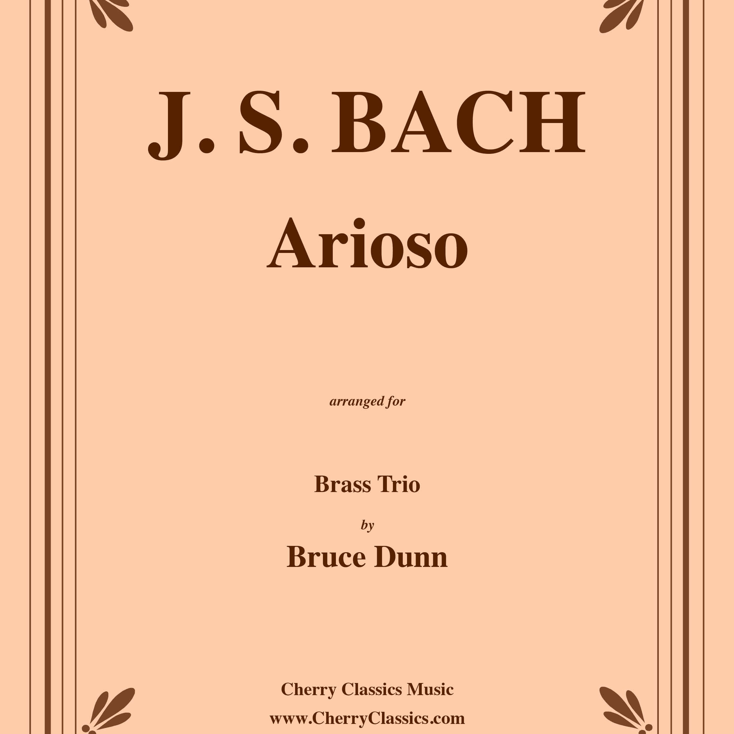 Cover Art for "Arioso for Brass Trio (arr. Dunn, Bruce)" by Bach, J. S.
