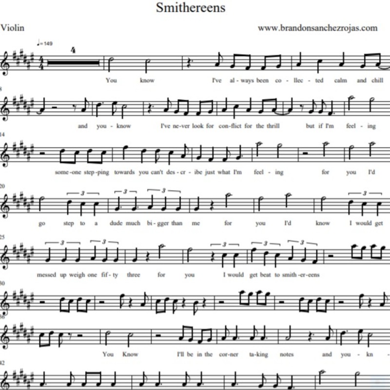 Abdeckung für "Smithereens - Violin" von BSR